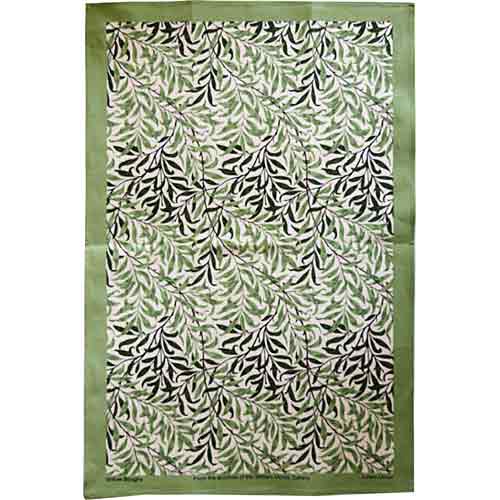 ウィリアム・モリス ティータオル Green Willow（グリーンウィロー）、英国デザイン、品番LCTT31、画像1