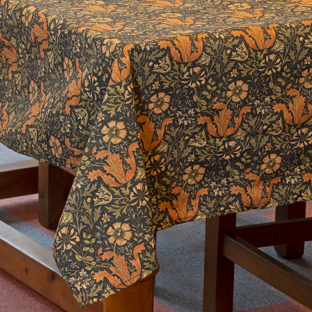 ウィリアム・モリス（William Morris）のコットンテーブルクロス。compton（コンプトン）の柄の画像。複数サイズの商品で使用される共通画像。